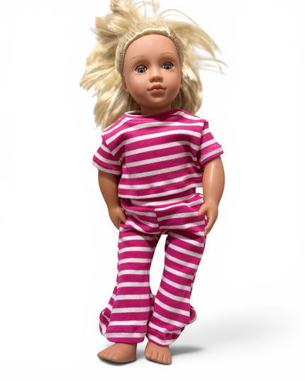 Striped T-Shirt & Flare Leggings Set