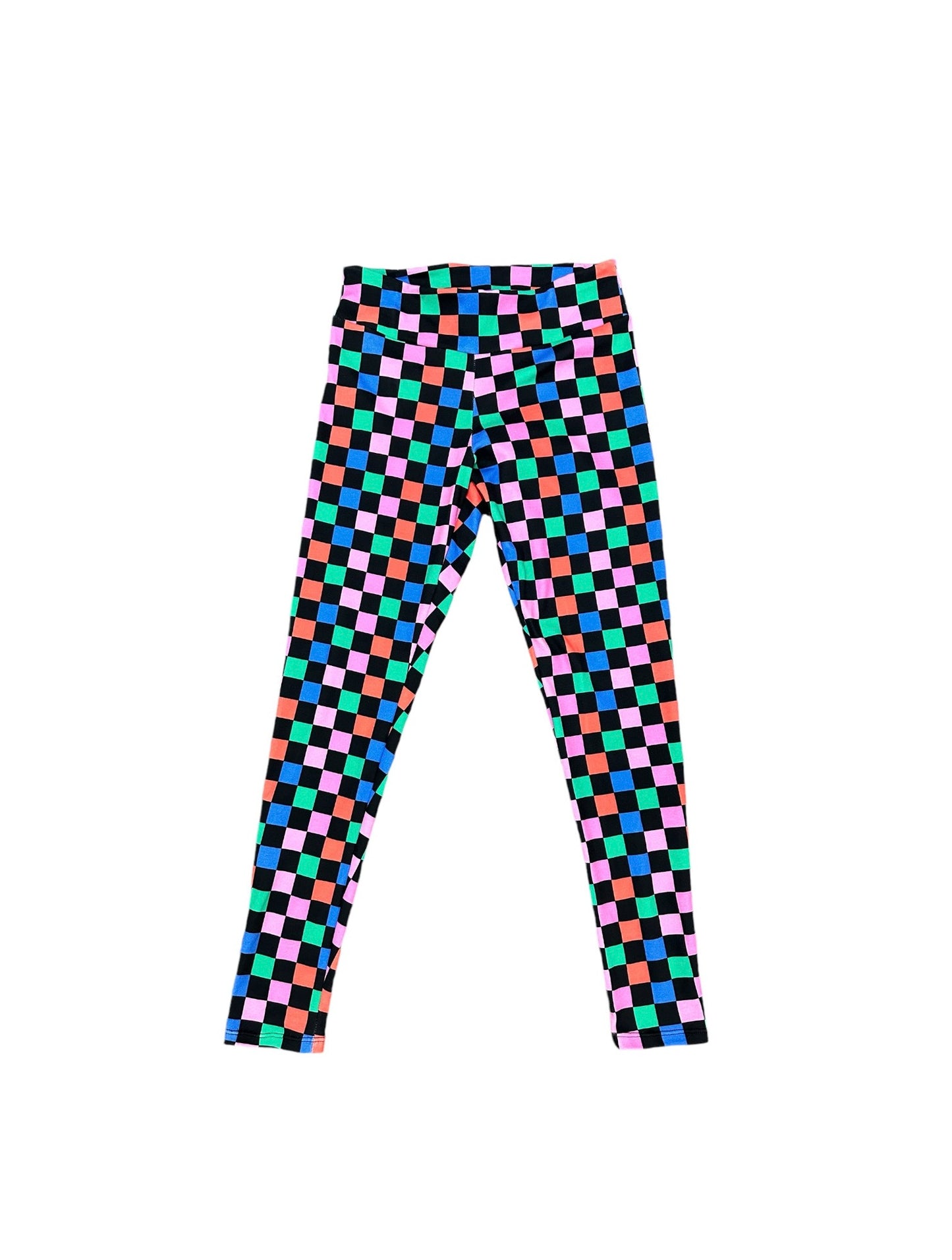 Multi Color Checkerboard Pants