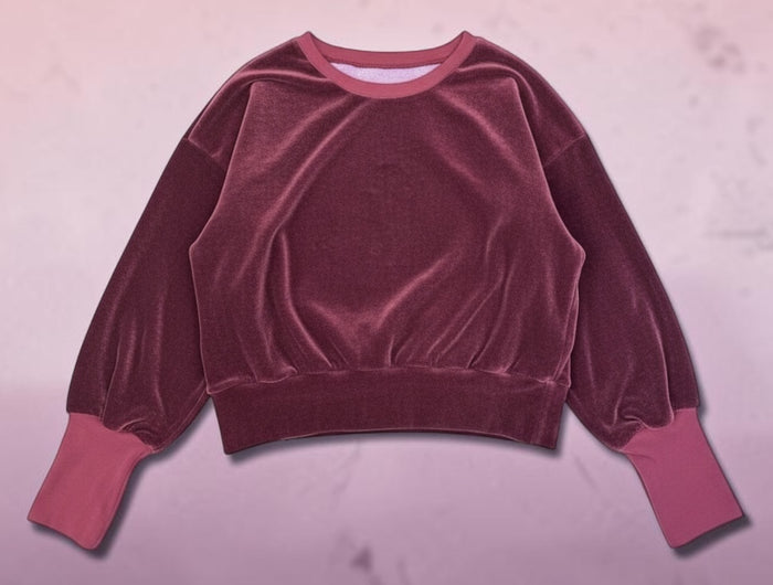 <h2>Bamboo Velour Cropped Sweatshirt $50</h2>