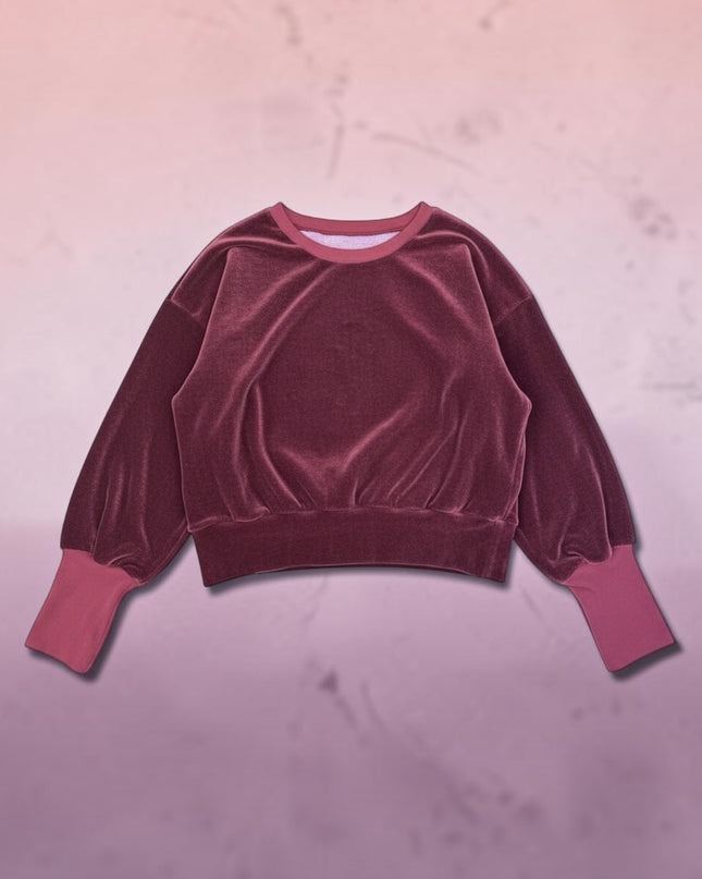 Zinfadel Bamboo Velour Cropped Sweatshirt