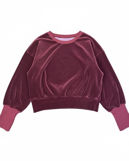 Zinfadel Bamboo Velour Cropped Sweatshirt