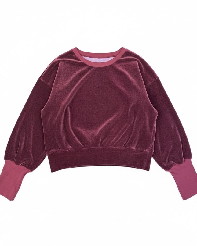 Zinfadel Bamboo Velour Cropped Sweatshirt