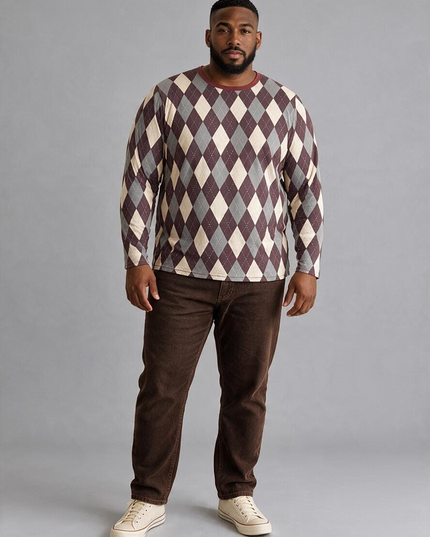 Just Like Bros Argyle T-Shirt