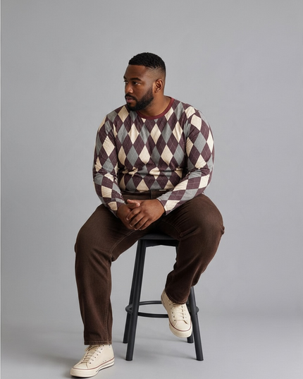Just Like Bros Argyle T-Shirt
