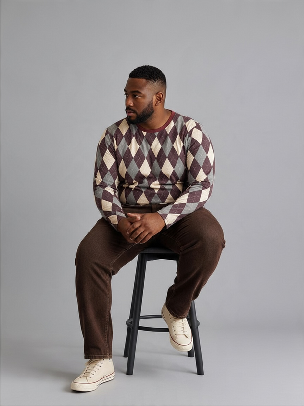 <h3>Just Like Bros Argyle T-Shirt $84</h3>